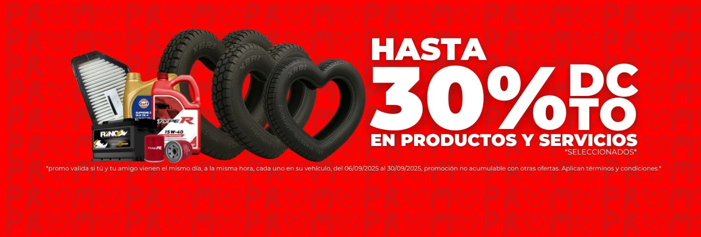 descuentos en cambio de aceite, llantas para carro, baterias para carro